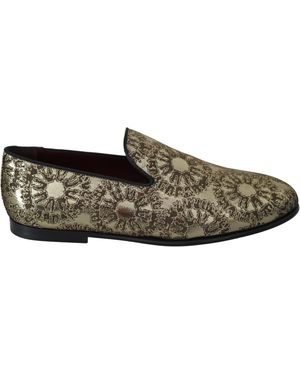 Dolce & Gabbana Bordeaux Loafers Slides Dress Shoes - Black