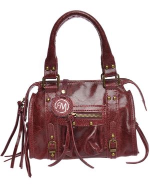 Roberta M Violet Rundleer Tas - Paars