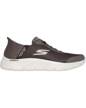 Skechers Go Walk Hands Up Slip-On Trainers - Brown