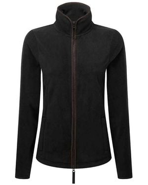PREMIER Ladies Artisan Contrast Trim Fleece Jacket - Black