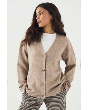 DSGN Studio Slouchy Knit Cardigan - Natural