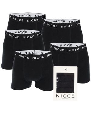 Nicce London 5 Pack Boxer Shorts - Black