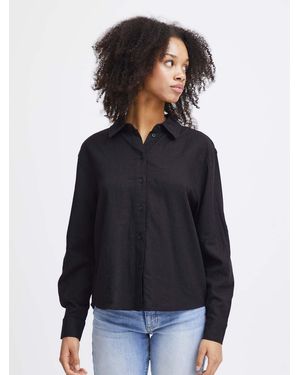 Ichi Lino Shirt - Blue