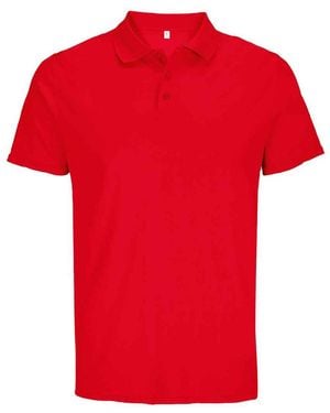 Sol's Adult Pitcher Recycled Polo Shirt - Red