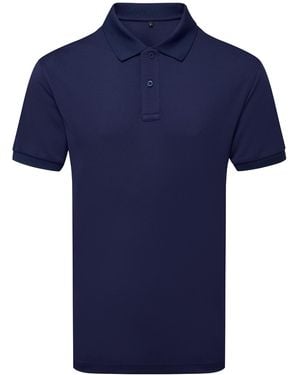 Asquith & Fox Glacier Tech Polo Shirt - Blue