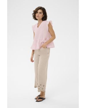 Kaffe Mouwloos Shirt Kavalerie Mouwloos Shirt Loose Fit - Roze