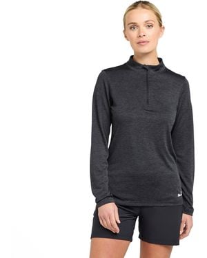 Peter Storm Long Sleeved Zipped Active T-Shirt - Black
