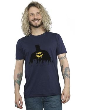 Dc Comics Batman Shadow Paint T-Shirt Cotton - Blue