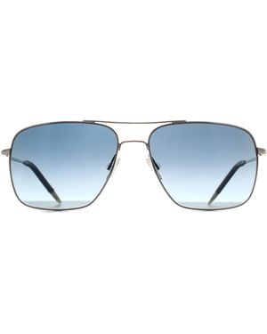 Oliver Peoples Rectangle Gradient Polarized Ov1150S Clifton Metal - Blue