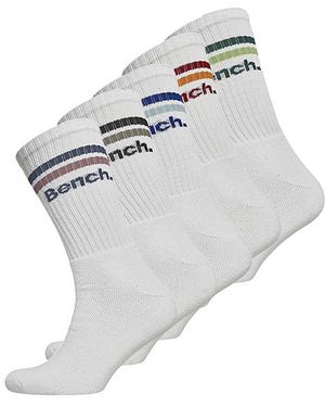 Bench 5 Pairs Crew Cotton Socks - Grey