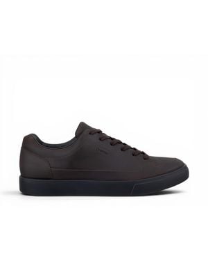 Ecco Leather Waterproof Trainer Trainer Shoes - Black