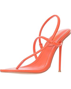 SIMMI London Wide Fit Round Toe Heel - Orange