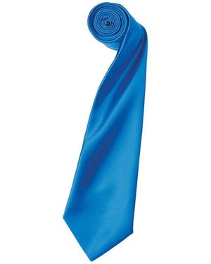 PREMIER Kleurencollectie Satijnen Stropdas - Blauw