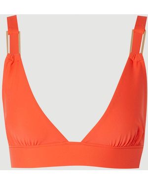 Karen Millen Trim Detail Bikini Top - Red