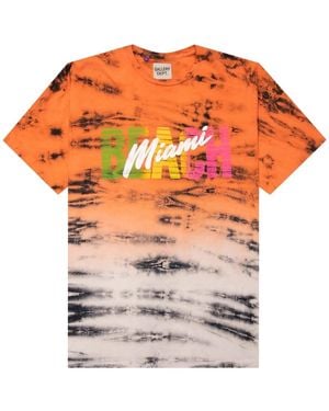 GALLERY DEPT. Miami Beach Tee Tie Dye Top - Orange