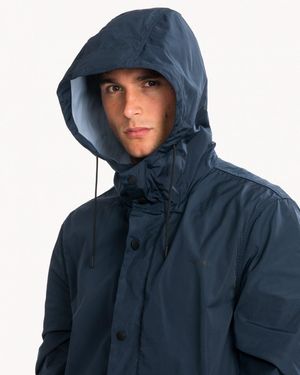Calvin Klein Logo Nylon Windcheater - Blue