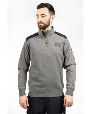 Caterpillar Essential 1/4 Zip Sweatshirt Cotton - Grey