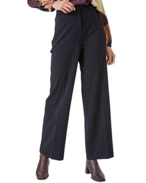 Roman Long Wide Leg Stretch Trousers - Blue