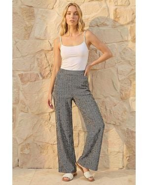 Roman Herringbone Stretch Trouser - Blue