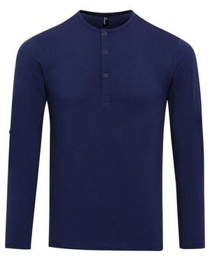 PREMIER Long John Roll Sleeve T-Shirt - Blue