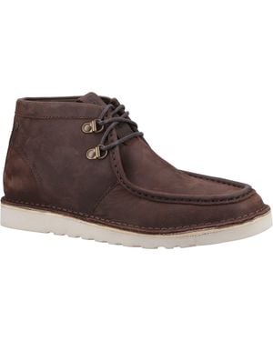 Hush Puppies Oswald Leren Schoenen Bruin