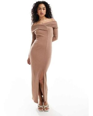 Closet Bodycon Bardot Midi Dress - White