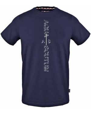 Aquascutum Crew Neck Short Sleeve Jersey T-Shirt - Blue