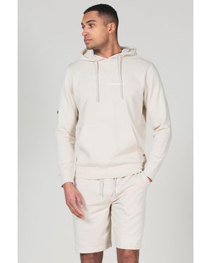 Tokyo Laundry Cotton Blend Hoody And Fleece Shorts Loungewear Set - White