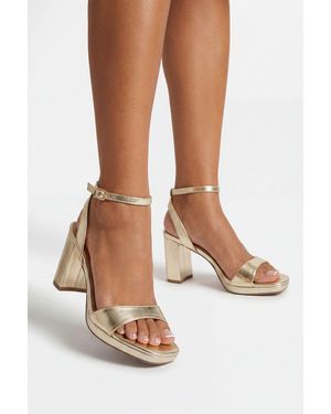 Boohoo 2 Part Platform Heels - Brown