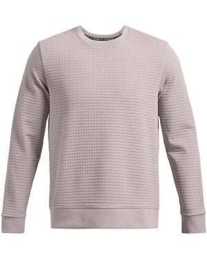 Under Armour Unstoppable Crew Neck Ribbed Collar Long Sleeve Jumper - Purple