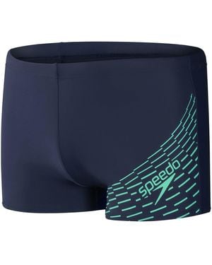 Speedo Medley Logo Stripe Aqua Short - Blue