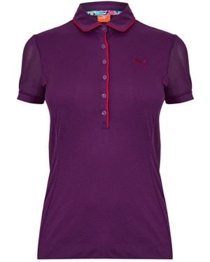 PUMA Golf Novely Sleeve Polo - Purple