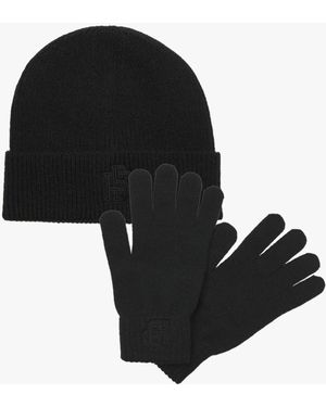 Jack & Jones Train Hat & Gloves Set - Black