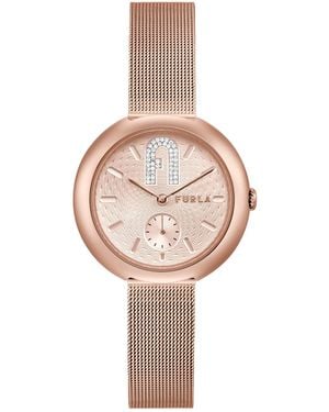 Furla Pink Stainless Steel Watch - Multicolour