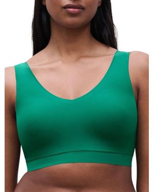 Chantelle Softstretch V-Neck Jersey Crop Top - Green