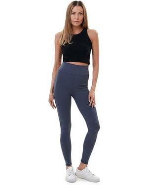 Lookus Zelal Ribbed Leggings - Blue