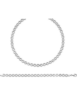 Orphelia Dames 925 Sterling Zilveren Set: Ketting + Armband - Zwart