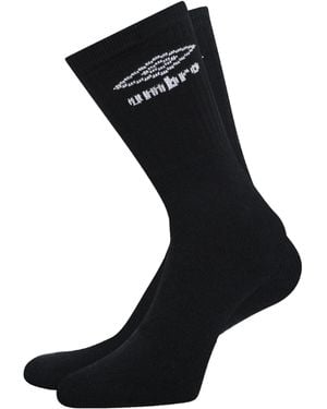 Umbro Logo Crew Socks (Pack Of 3) - Black