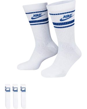 Nike Sportswear Dri-Fit 3 Pair Socks - Blue