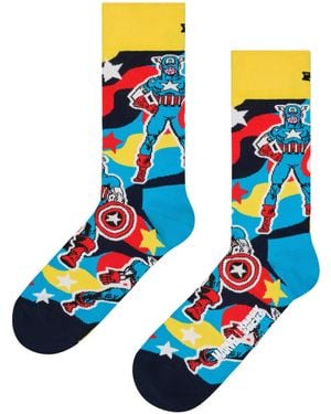 Happy Socks Marvel Captain America Novelty - Blue