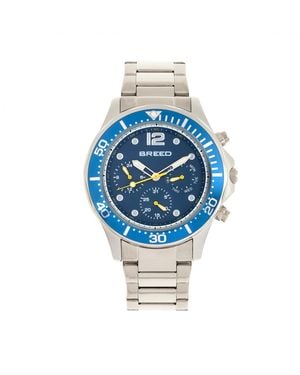 Breed Pegasus Bracelet Watch W/Day/Date - Blue