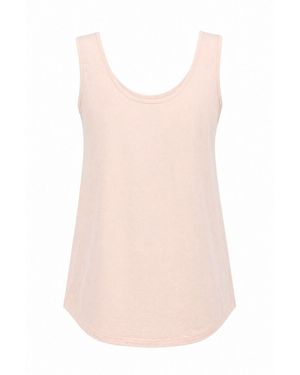 MixRay Casual U Neck Cotton Blend Tank Top - Pink