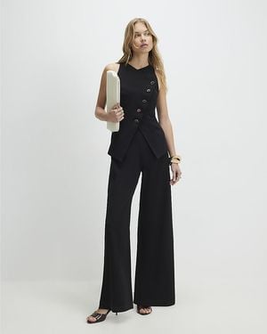 River Island Jumpsuit Collarless Asymmetric Sleeveless - Blue