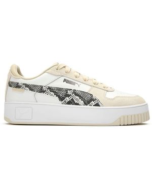 PUMA Carina Street Snake Trainers - White