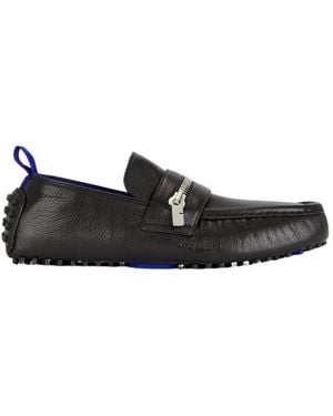 Burberry Zwarte Motor Lage Schoenen