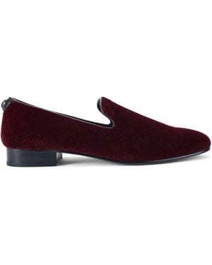 Kurt Geiger Velvet Ace Loafers - Red