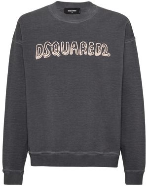 DSquared² Best Fade Logo Charcoal Sweatshirt - Grijs