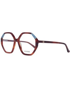 Guess Octagon Frames Eyeglasses - Brown