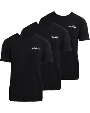 Ellesse Azzini T-Shirt (Pack Of 3) Cotton - Black