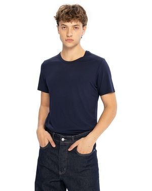 Giesto Crew Neck Cotton T-Shirt - Blue